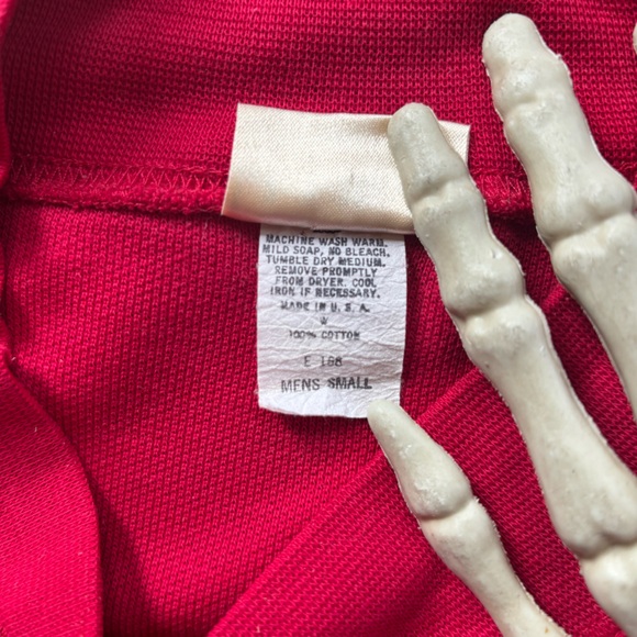 Vintage 80s 90s Red Mock Neck Knit Long Sleeve LL Bean Double L USA ~ Size S - Picture 8 of 10
